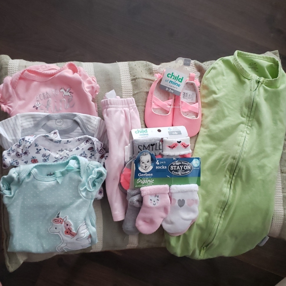 Newborn- halo sleepsack- onesies- socks